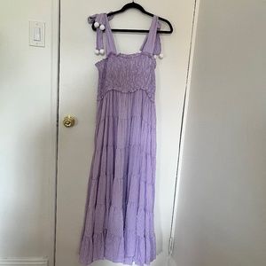 Lavender Maxi sundress gingham L/XL
